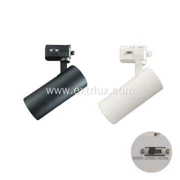 Dial Track Light 3cct 20w Sides Black/White